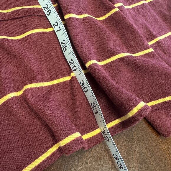 LuLaRoe Caroline Cardigan Maroon and Gold stripe Harry Potter Gryffindor size L - Picture 7 of 12